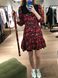 Dress with removable collar and frills Tyu-Tyu! XS red in floral print mini