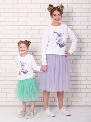 Lavender Violet Tulle skirt AIRSKIRT Family Look