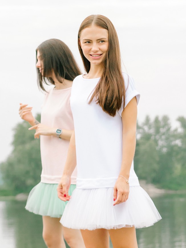 Сукня-конструктор AIRDRESS біла зі знімною білою спідницею