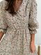 Shirt-dress with collar Tyu-Tyu! XS beige in floral print