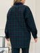 Pajama Style Suit (pants and oversized shirt) Boyfriend's Tyu-Tyu! Green in navy blue and red tartan