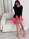 Платье-конструктор AIRDRESS Evening черное со съемной неоновой розовой юбочкой