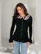 Cardigan with buttons and ruffles Tyu-Tyu! XS/S black with removable tartan collar