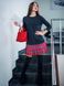 Платье-конструктор AIRDRESS черное со съемной юбкой в красную клетку