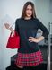 Constructor-dress black Airdress with removable red tartan skirt