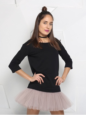 Constructor-dress black Airdress with removable smoky gray skirt