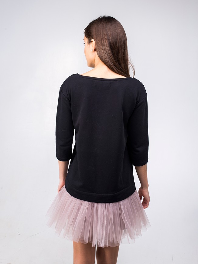 Платье-конструктор AIRDRESS черное со съемной дымчато-серой юбкой