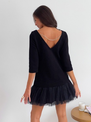 Платье-конструктор AIRDRESS Evening черное со съемной черной юбочкой