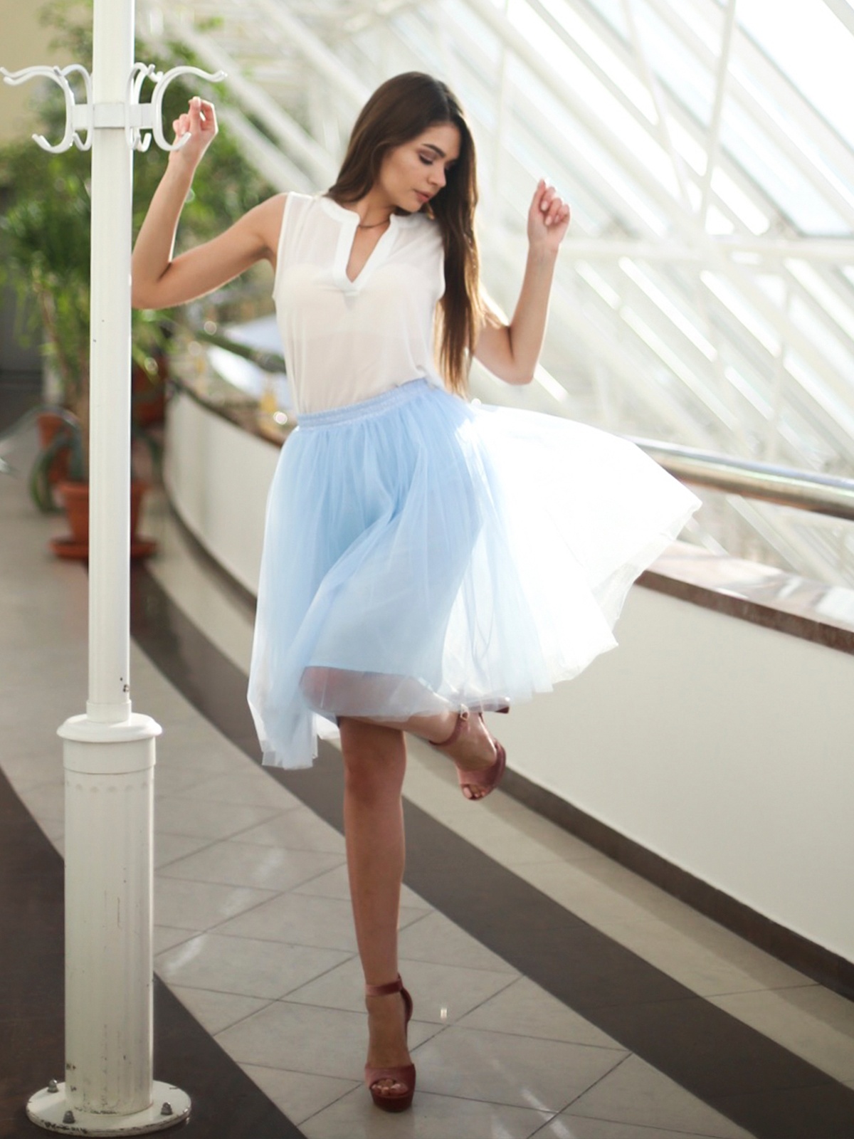 Sky Blue Tulle skirt AIRSKIRT - Tyu-Tyu Brand! Online store: women wear and  decor & textiles for home