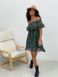 Sundress Tyu-Tyu! XS/S chiffon floral green with ruffles and with bare shoulders