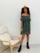 Sundress Tyu-Tyu! XS/S chiffon floral green with ruffles and with bare shoulders