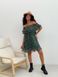 Sundress Tyu-Tyu! XS/S chiffon floral green with ruffles and with bare shoulders