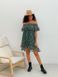 Sundress Tyu-Tyu! XS/S chiffon floral green with ruffles and with bare shoulders