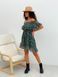 Sundress Tyu-Tyu! XS/S chiffon floral green with ruffles and with bare shoulders