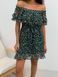 Sundress Tyu-Tyu! XS/S chiffon floral green with ruffles and with bare shoulders