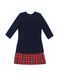 AIRDRESS set: navy blue top and 2 removable skirts (lush navy blue and red tartan)