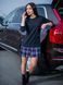 Комплект AIRDRESS: черный верх и 3 съемные юбочки (синяя, красная, бежевая в клетку в складку)
