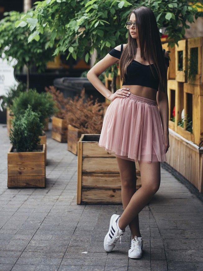 Blush Pink Tulle skirt AIRSKIRT CASUAL mini