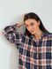Oversized Pajama Style Suit (bermuda shorts and shirt) Boyfriend's Tyu-Tyu! XS/S milk in red-navy blue tartan