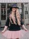 Constructor-dress black Airdress with removable blush pink skirt