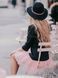 Constructor-dress black Airdress with removable blush pink skirt