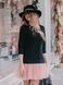 Constructor-dress black Airdress with removable blush pink skirt