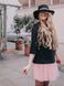 Constructor-dress black Airdress with removable blush pink skirt