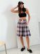Oversized Pajama Style Suit (bermuda shorts and shirt) Boyfriend's Tyu-Tyu! XS/S milk in red-navy blue tartan