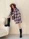 Oversized Pajama Style Suit (bermuda shorts and shirt) Boyfriend's Tyu-Tyu! XS/S milk in red-navy blue tartan
