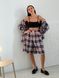 Oversized Pajama Style Suit (bermuda shorts and shirt) Boyfriend's Tyu-Tyu! XS/S milk in red-navy blue tartan