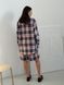 Oversized Pajama Style Suit (bermuda shorts and shirt) Boyfriend's Tyu-Tyu! XS/S milk in red-navy blue tartan