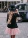 Constructor-dress black Airdress with removable blush pink skirt