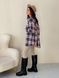 Oversized Pajama Style Suit (bermuda shorts and shirt) Boyfriend's Tyu-Tyu! XS/S milk in red-navy blue tartan