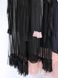 Black stripe Tulle Dress with ruffles