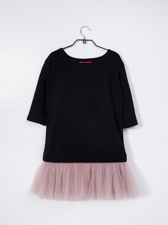 AIRDRESS set: black top and 6 removable skirts (lush smoky, latte, blush pink, marsala, graphite gray)