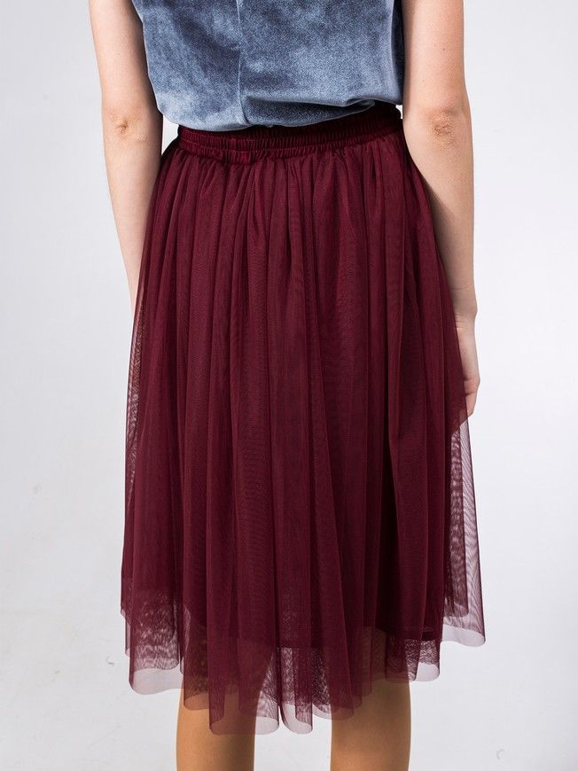 Marsala Bordo Tulle skirt AIRSKIRT CASUAL midi