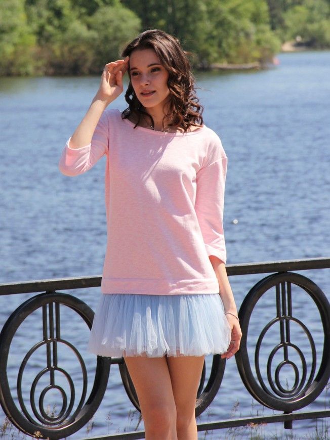 Constructor-dress pink Airdress with removable blue skirt