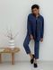Pajama Style Suit (pants and oversized shirt) Boyfriend's Tyu-Tyu! XS navy blue in brown tartan