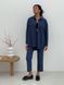 Pajama Style Suit (pants and oversized shirt) Boyfriend's Tyu-Tyu! XS navy blue in brown tartan