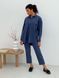 Pajama Style Suit (pants and oversized shirt) Boyfriend's Tyu-Tyu! XS navy blue in brown tartan