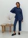 Pajama Style Suit (pants and oversized shirt) Boyfriend's Tyu-Tyu! XS navy blue in brown tartan