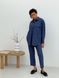 Pajama Style Suit (pants and oversized shirt) Boyfriend's Tyu-Tyu! XS navy blue in brown tartan
