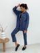 Pajama Style Suit (pants and oversized shirt) Boyfriend's Tyu-Tyu! XS navy blue in brown tartan