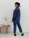 Pajama Style Suit (pants and oversized shirt) Boyfriend's Tyu-Tyu! XS navy blue in brown tartan