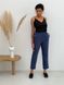 Pajama Style Suit (pants and oversized shirt) Boyfriend's Tyu-Tyu! XS navy blue in brown tartan