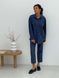 Pajama Style Suit (pants and oversized shirt) Boyfriend's Tyu-Tyu! XS navy blue in brown tartan