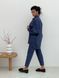 Pajama Style Suit (pants and oversized shirt) Boyfriend's Tyu-Tyu! XS navy blue in brown tartan