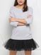AIRDRESS set: gray top and 3 removable skirts (lush smoky gray, black, blush pink)