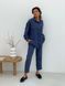 Pajama Style Suit (pants and oversized shirt) Boyfriend's Tyu-Tyu! XS navy blue in brown tartan