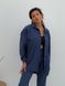 Pajama Style Suit (pants and oversized shirt) Boyfriend's Tyu-Tyu! XS navy blue in brown tartan